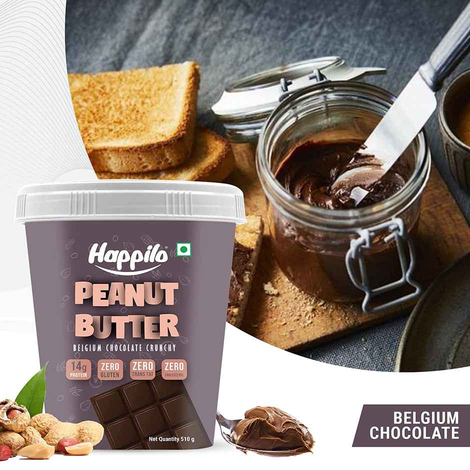 Happilo Belgium Chocolate Peanut Butter Crunchy