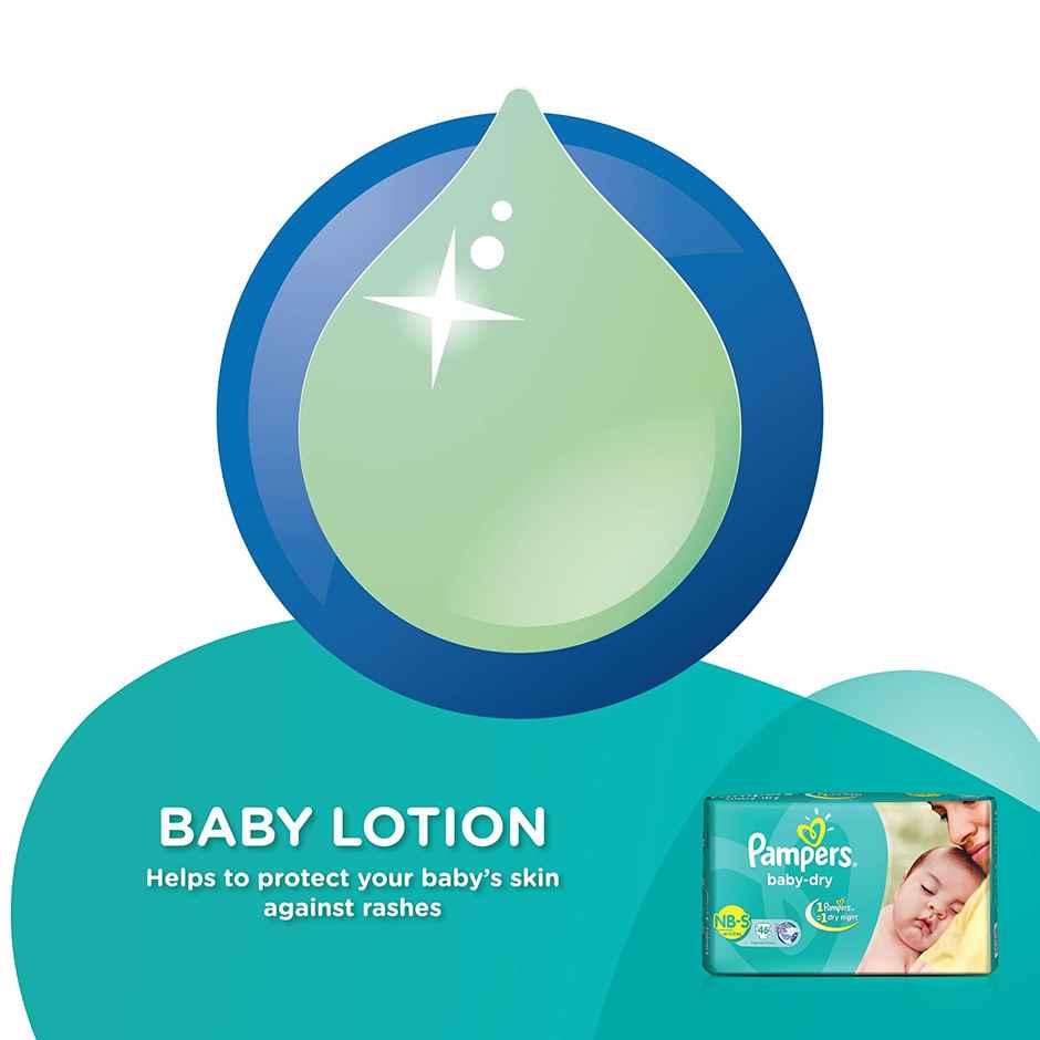 Pampers Baby Dry Taped Style Diaper | NB | 46 pcs