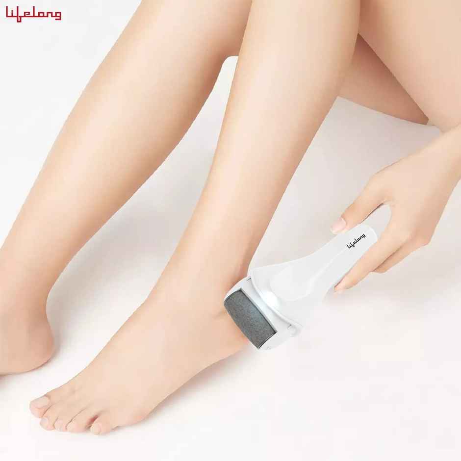 Lifelong LLPCW04 Rechargeable Callus Remover - 3 Changeable Roller Heads