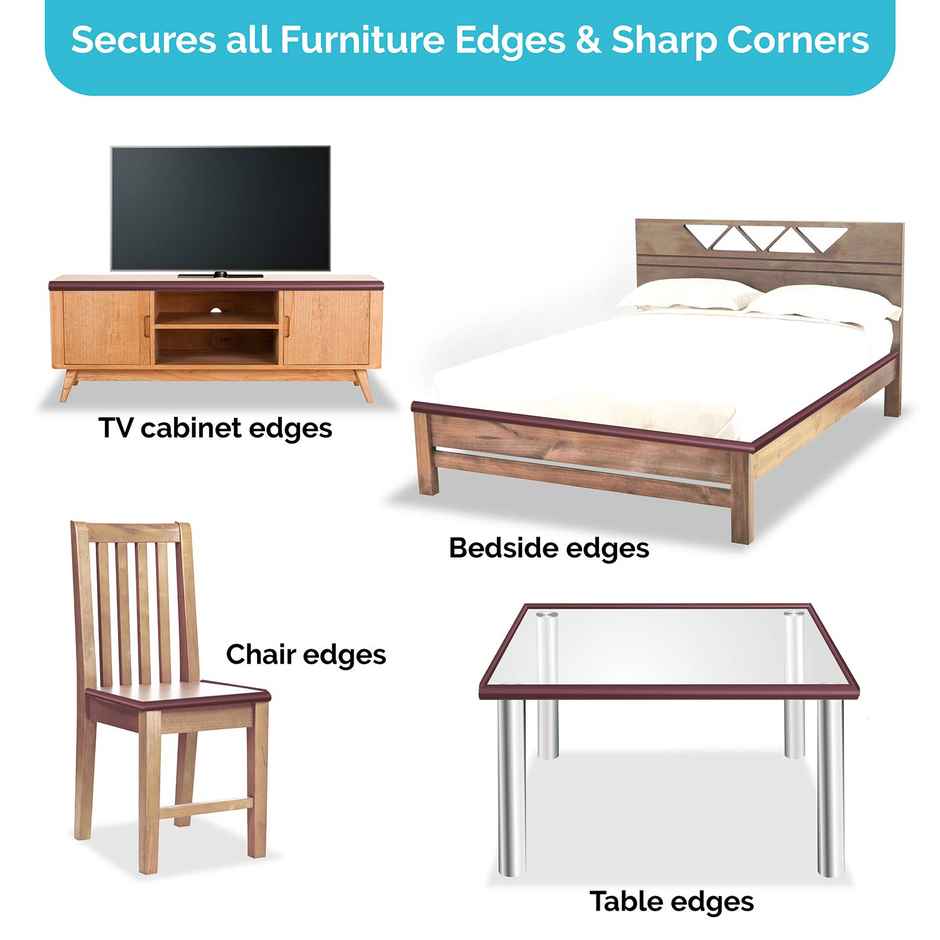 LuvLap Furniture Edge Guard Strips for Baby safety with 3M Adhesive, 2 Metre, Non Toxic, BPA Free