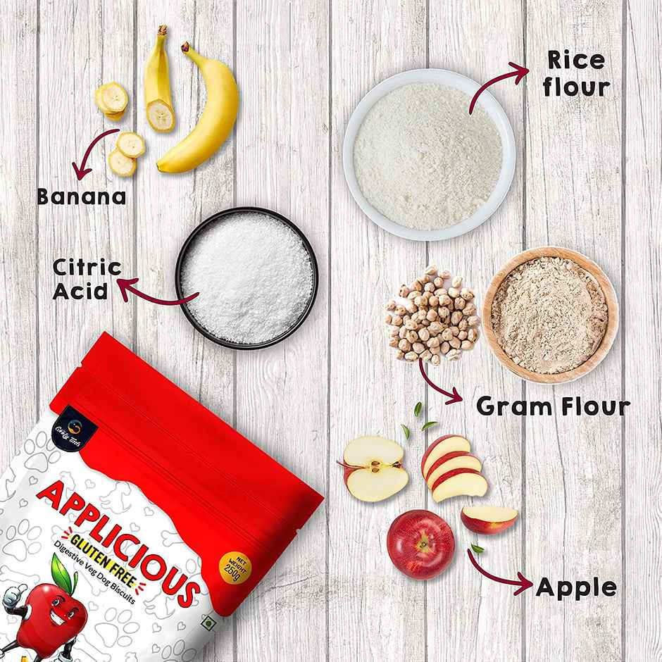 Goofy Tails Applicious Apple & Banana Biscuits For Dogs & Puppies Gluten Free
