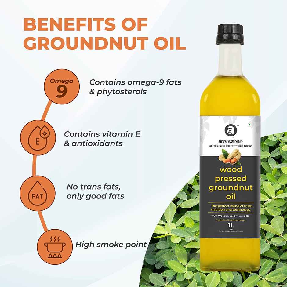 Anveshan Groundnut (Peanut) Wood Pressed Oil | Healthy Cooking Oil