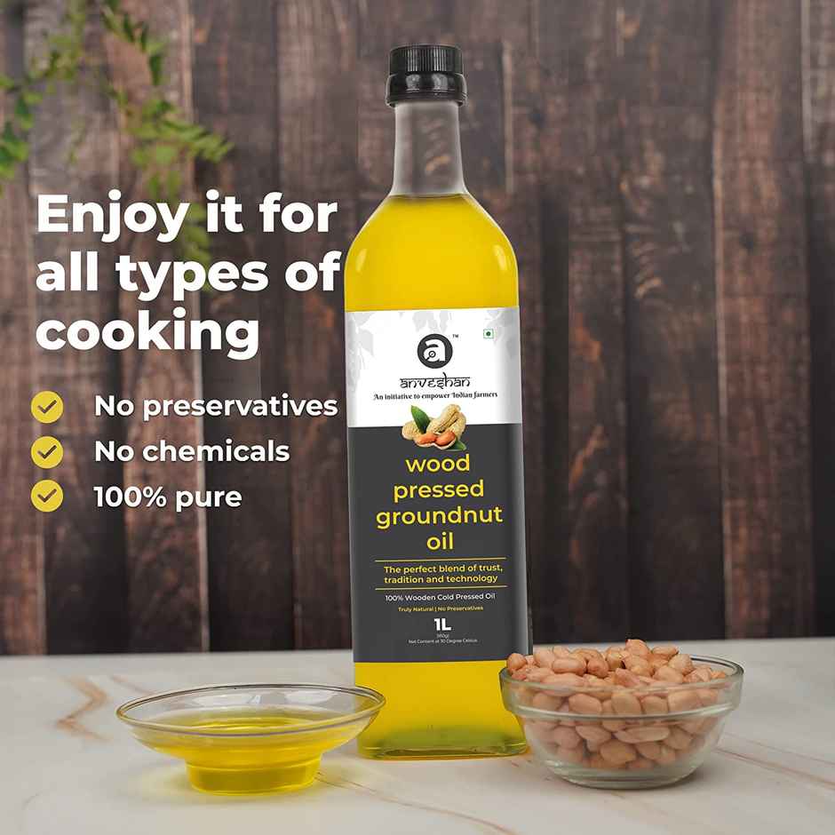 Anveshan Groundnut (Peanut) Wood Pressed Oil | Healthy Cooking Oil