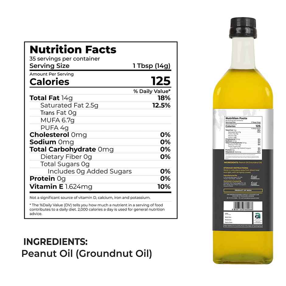 Anveshan Groundnut (Peanut) Wood Pressed Oil | Healthy Cooking Oil