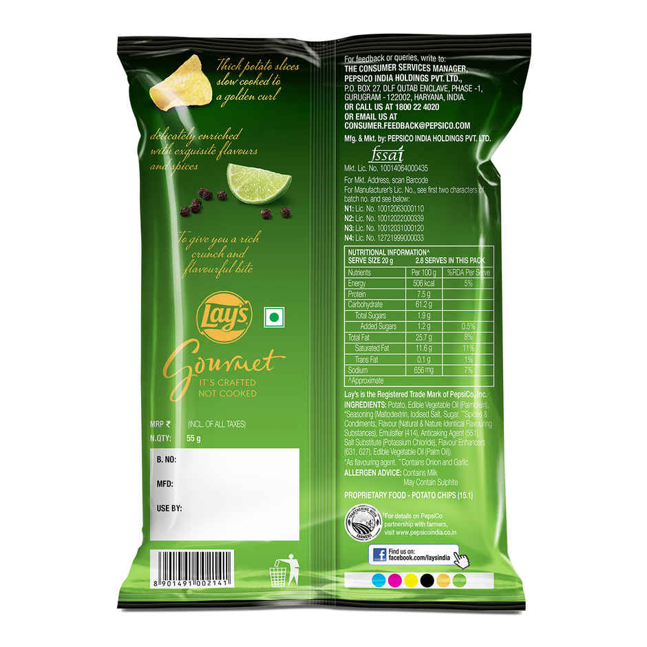 Lay's Gourmet - Lime & Cracked Pepper