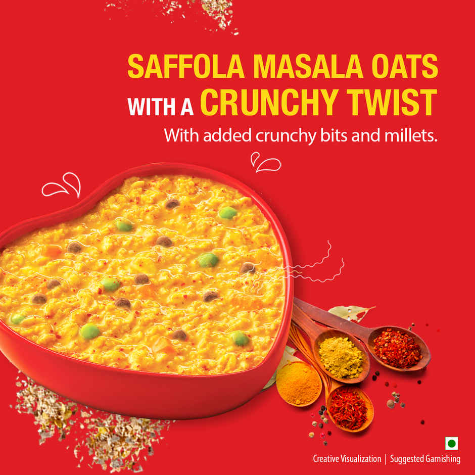 Saffola Masala Oats Karara Crunch, Tasty Snack, Classic Masala