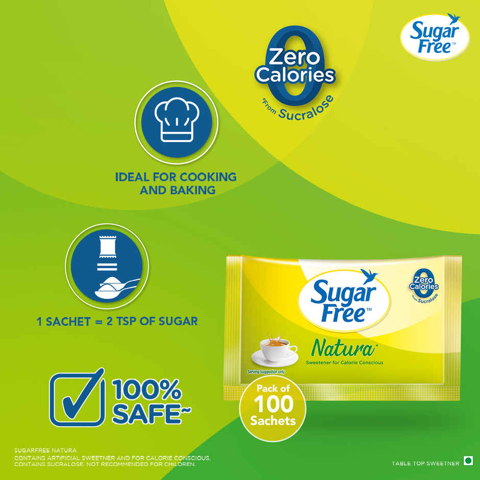 Sugarfree Natura Low Calorie Sweetener - 100 Sachet