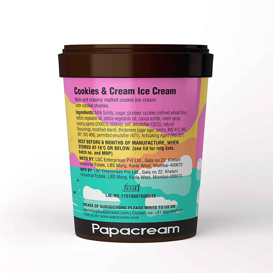 Papacream Cookies & Cream Ice Cream