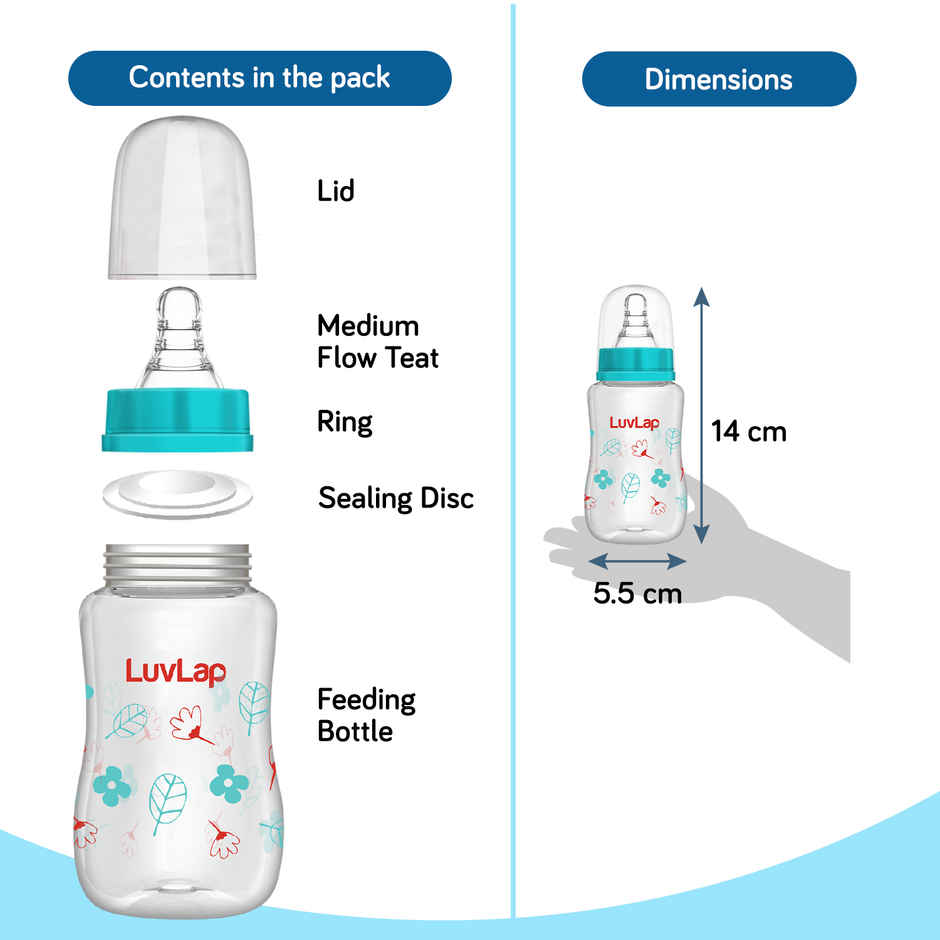 Luvlap Essential Slim Neck Feeding Bottle