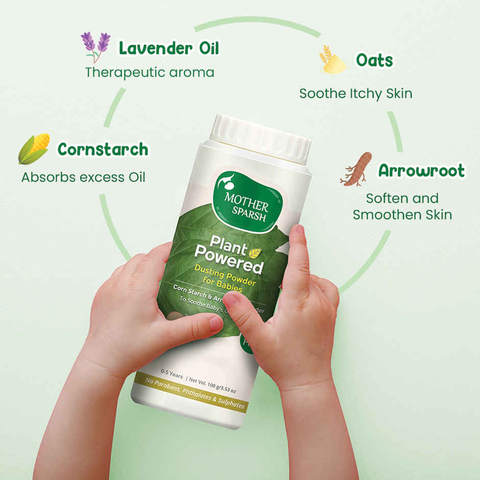 Mother Sparsh Plant Powered Talc Free Dusting Powder For Babies