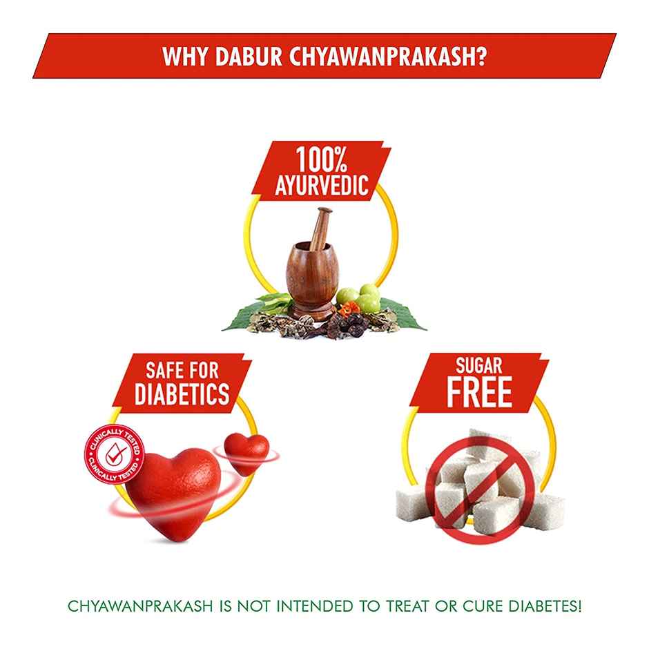 Dabur Chyawanprakash Sugarfree - Safe for Diabetics with 40+ Ayurvedic Herbs