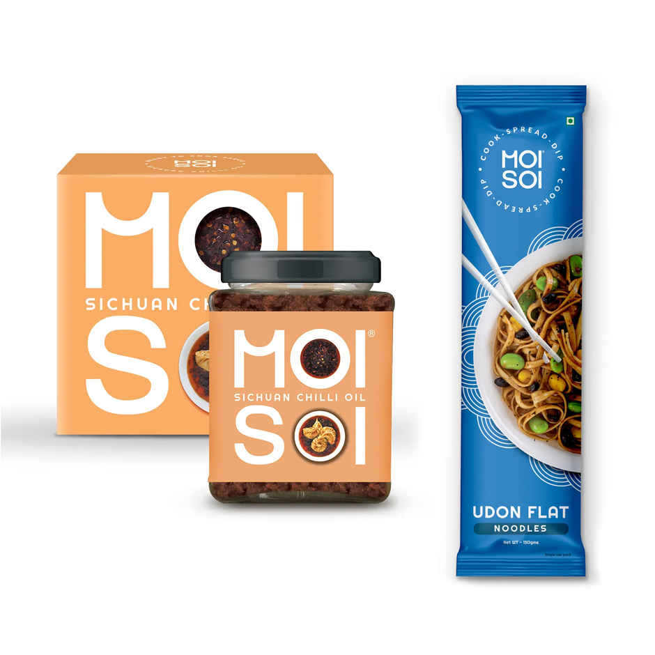 Moi Soi Sichuan Chilli Oil(175gms) & Moi Soi Udon Noodles(150gms) Combo