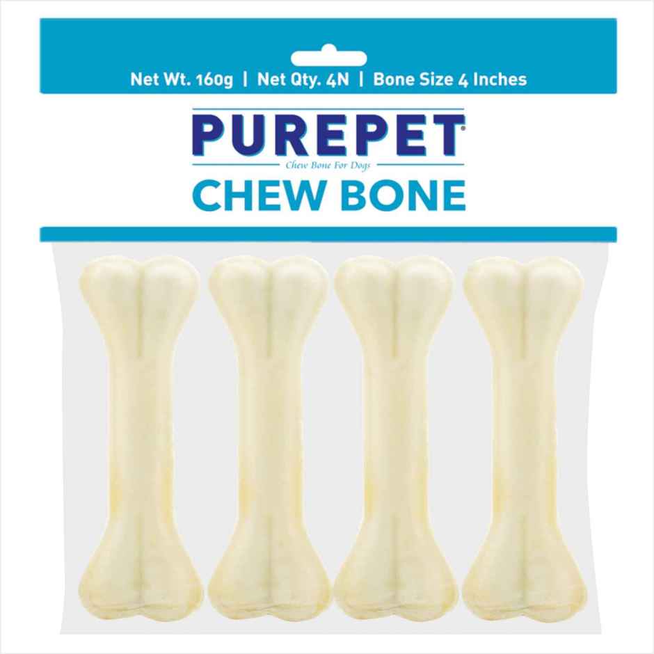 Purepet Pressed Chew Bones Dog Treats 4 Inches