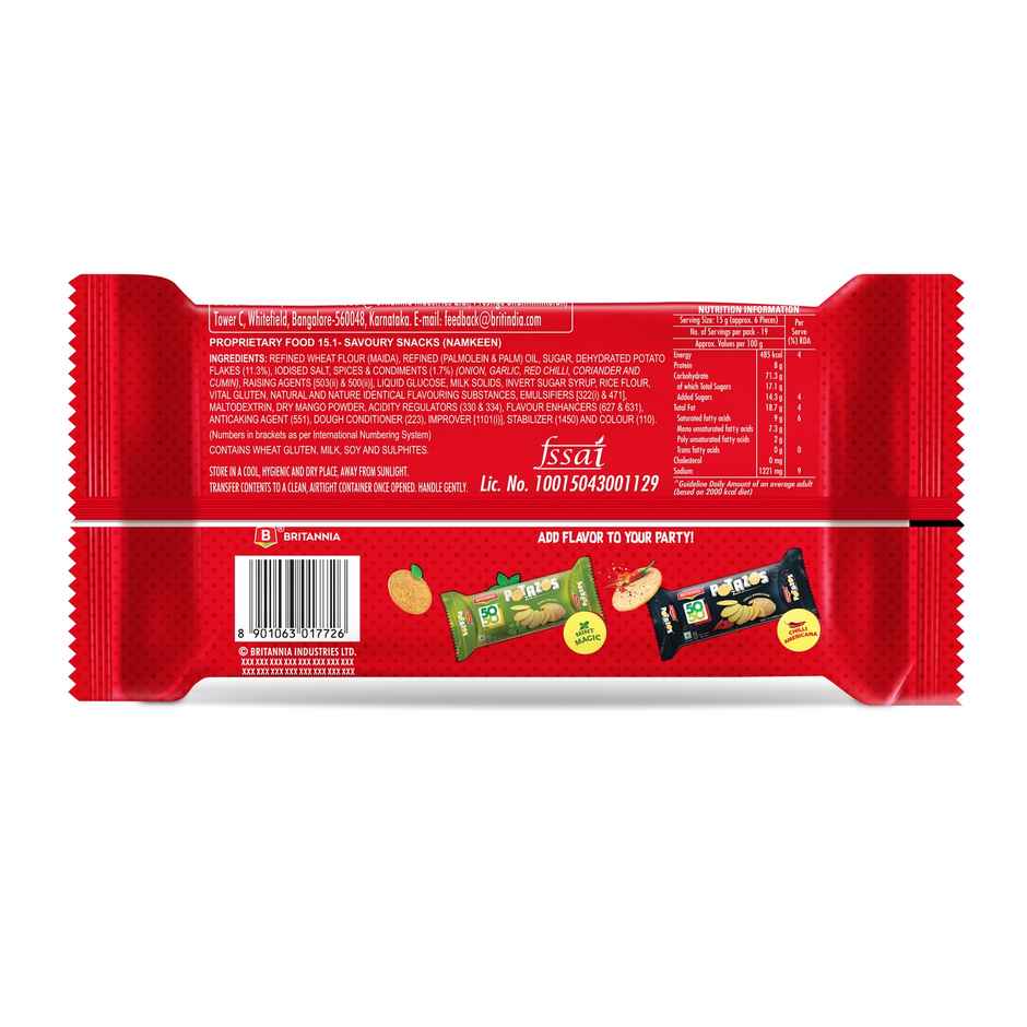 Britannia 50-50 Potazos Masti Masala Flavoured Crackers | Combo