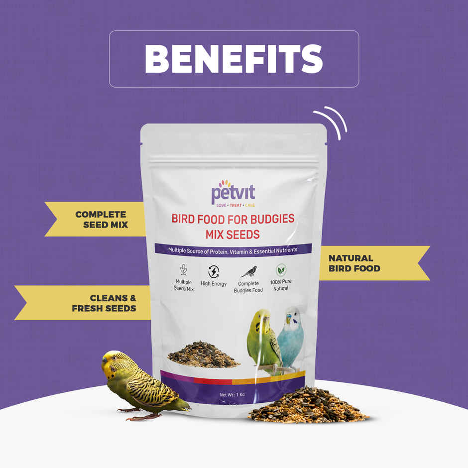 Petvit Bird Food For Budgies Mix Seed With Yellow Millet