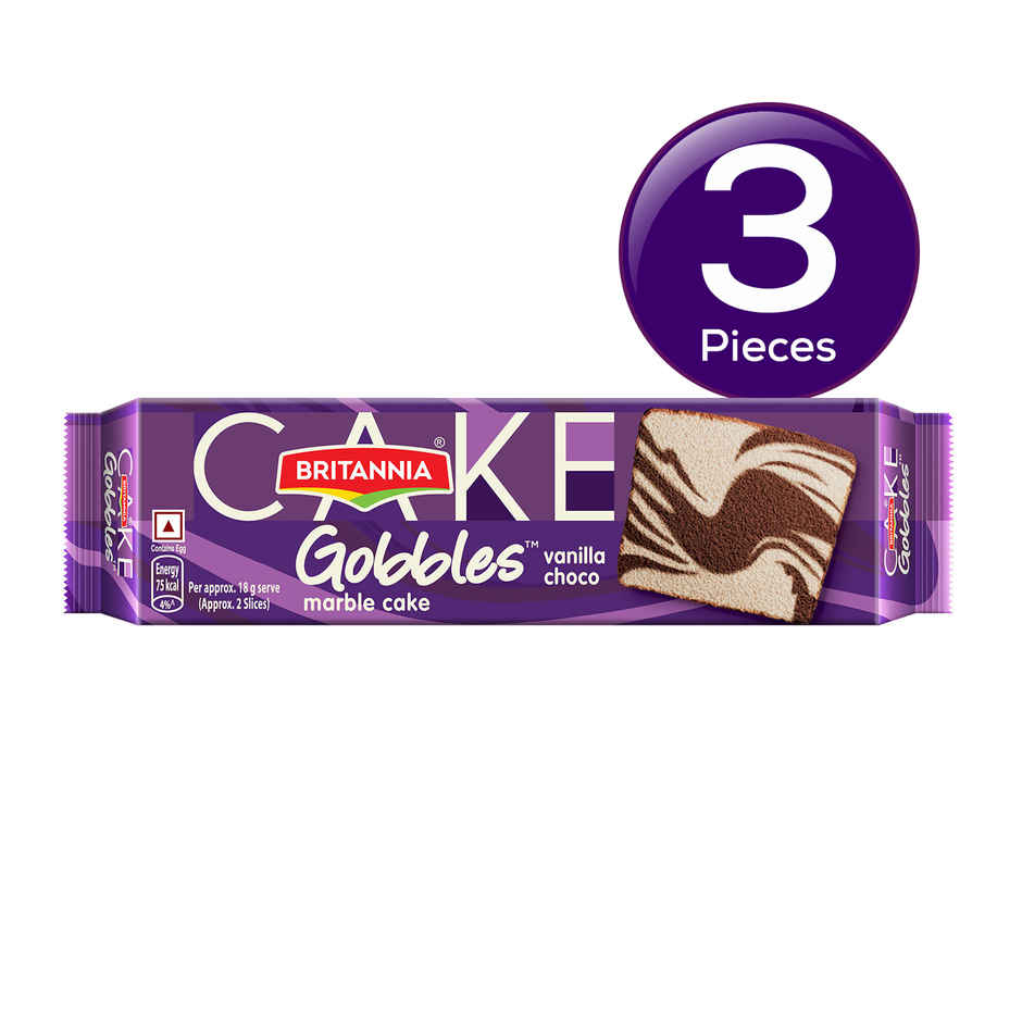 Britannia Gobbles Marble Cake Choco Vanilla Combo
