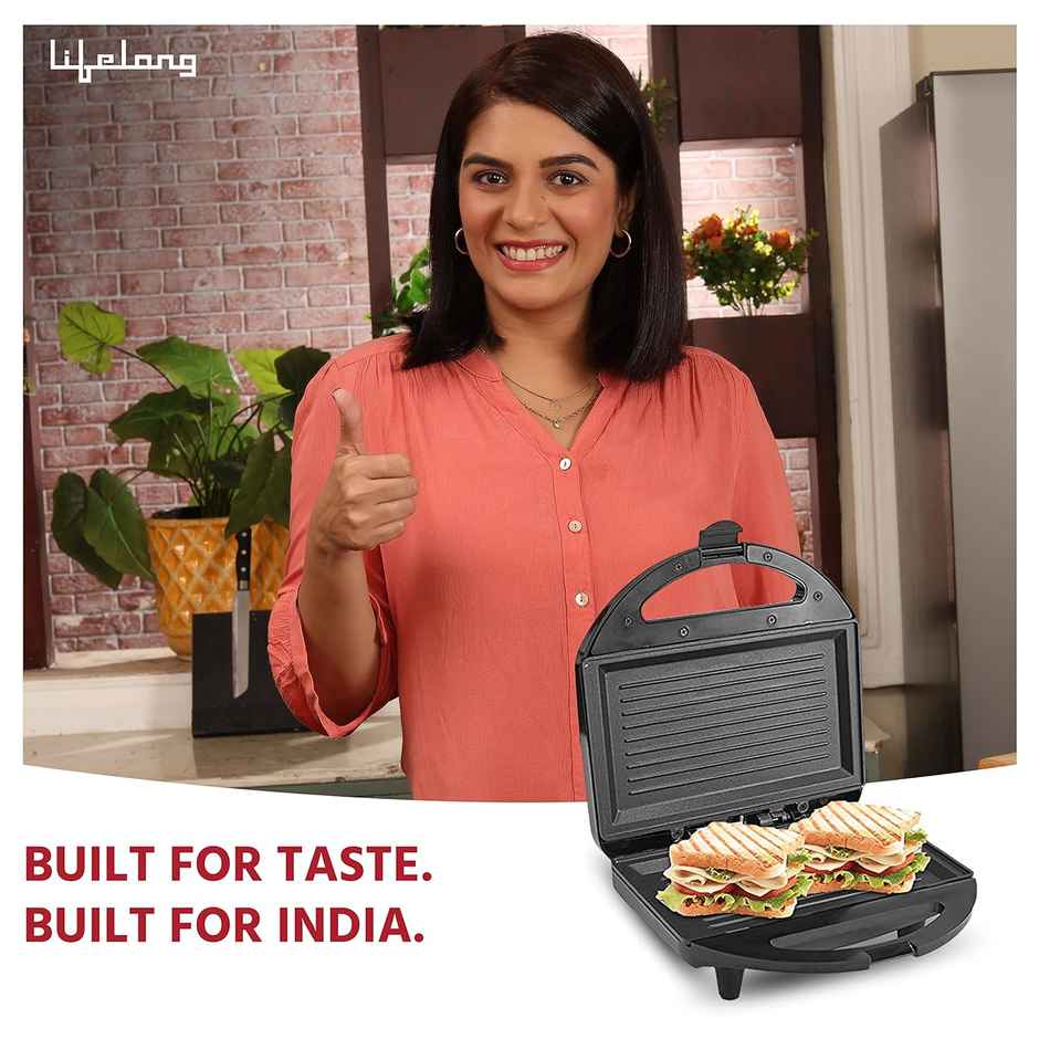 Lifelong 750 W 4 Slice Sandwich Maker (LLSM120G)