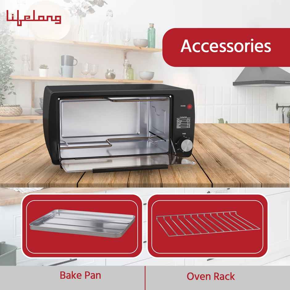 Lifelong Llot09 9 L Electric Oven - 1100 W | Auto Shut Off