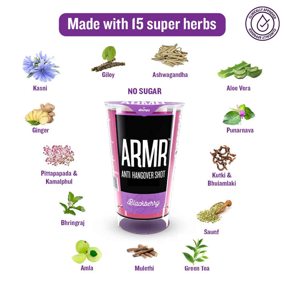 Armr Complete Anti Hangover Drink Blackberry