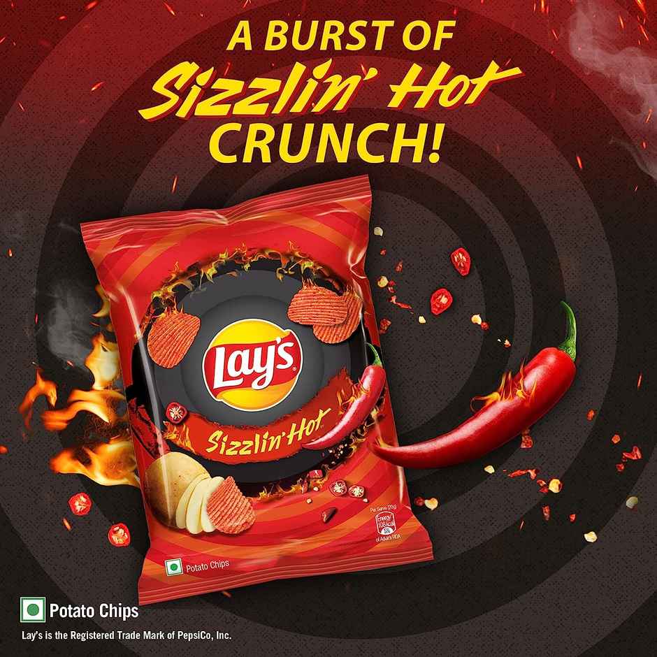 Lay's Potato Chips - Sizzling Hot Spicy Flavour Combo 