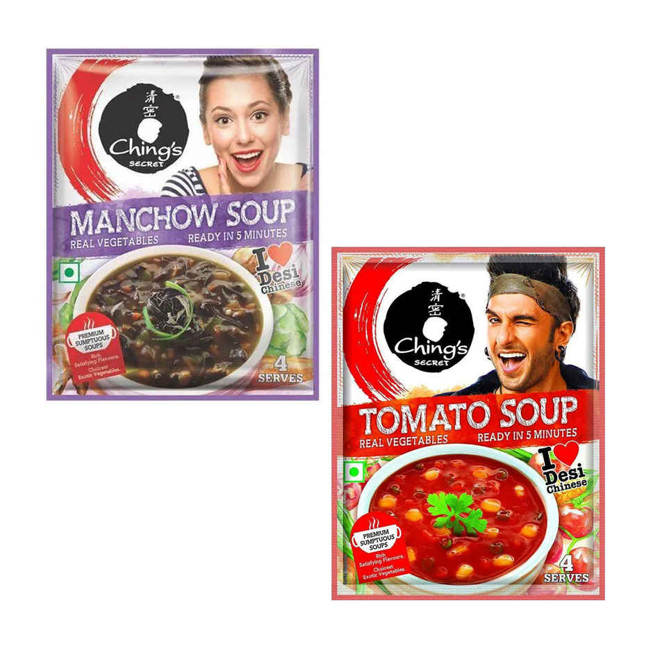 Ching'S Manchow Soup(55gms) & Ching'S Tomato Soup(55gms) Combo