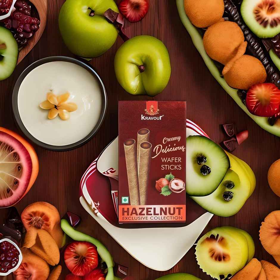 Kravour Hazelnut Wafer Rolls
