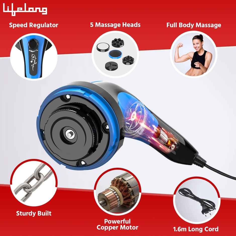 Lifelong Head and Body Massager - Full Body Pain Relief | Deep Tissue Massager (LLM576)