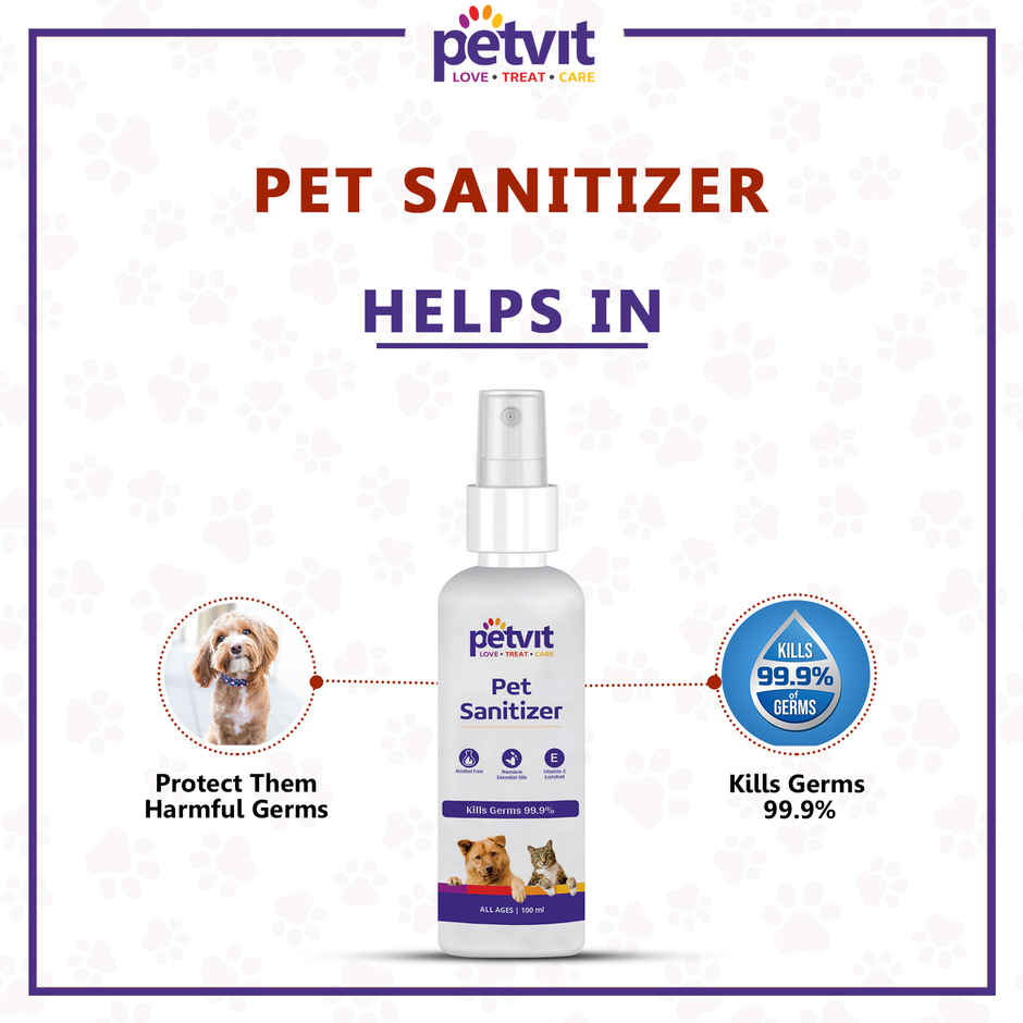 Petvit Pet Sanitizer With Citronella Oil Neem Oil For All Breed Dog & Ca