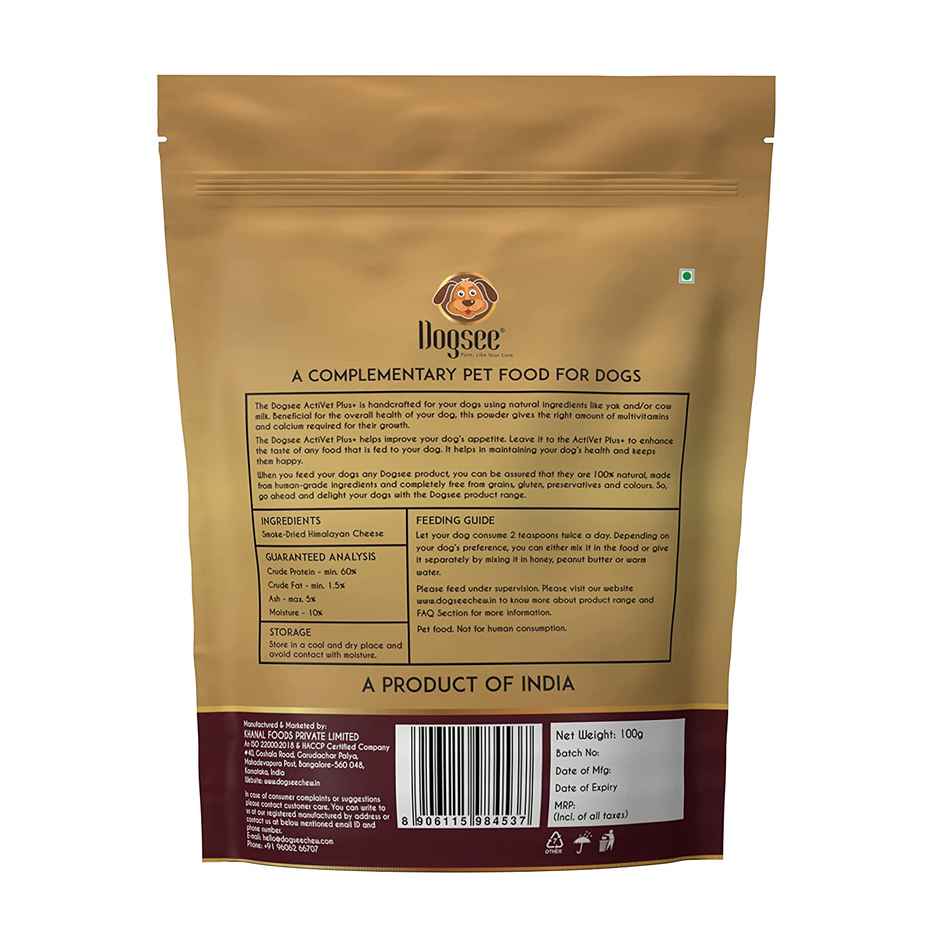 Dogsee ActiVet Plus+ Protein & Calcium Supplement