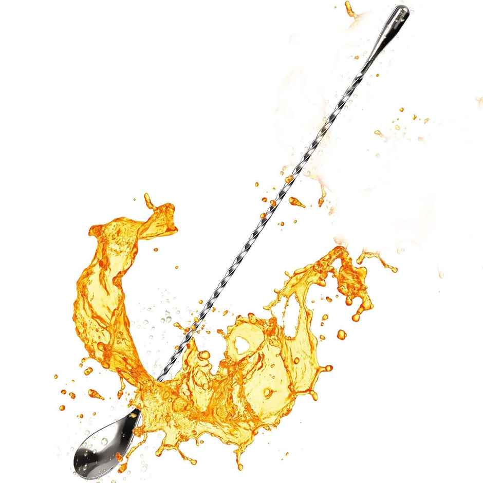 Stainless Steel Teardrop Twisted Bar Spoon - 12 Inches