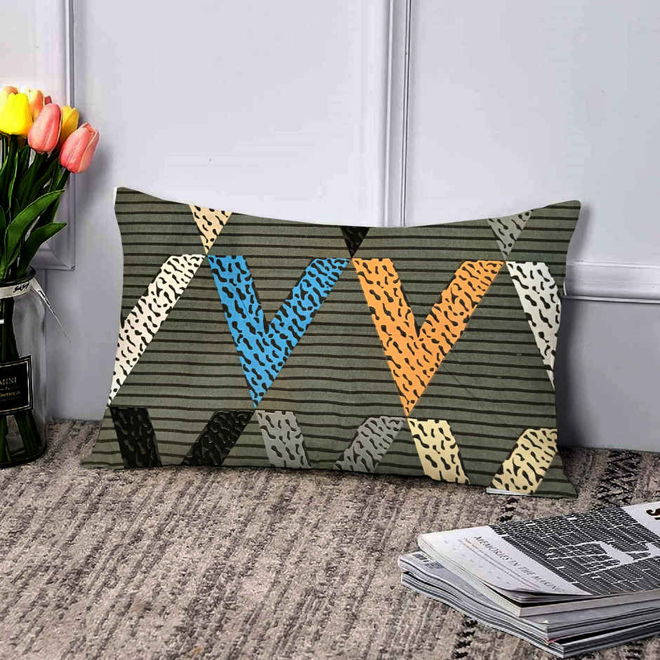 Elegant Weavers Topaz Single Geometric Bedsheet | With 1 Pillow Cover | Grey | 87 x 59 in