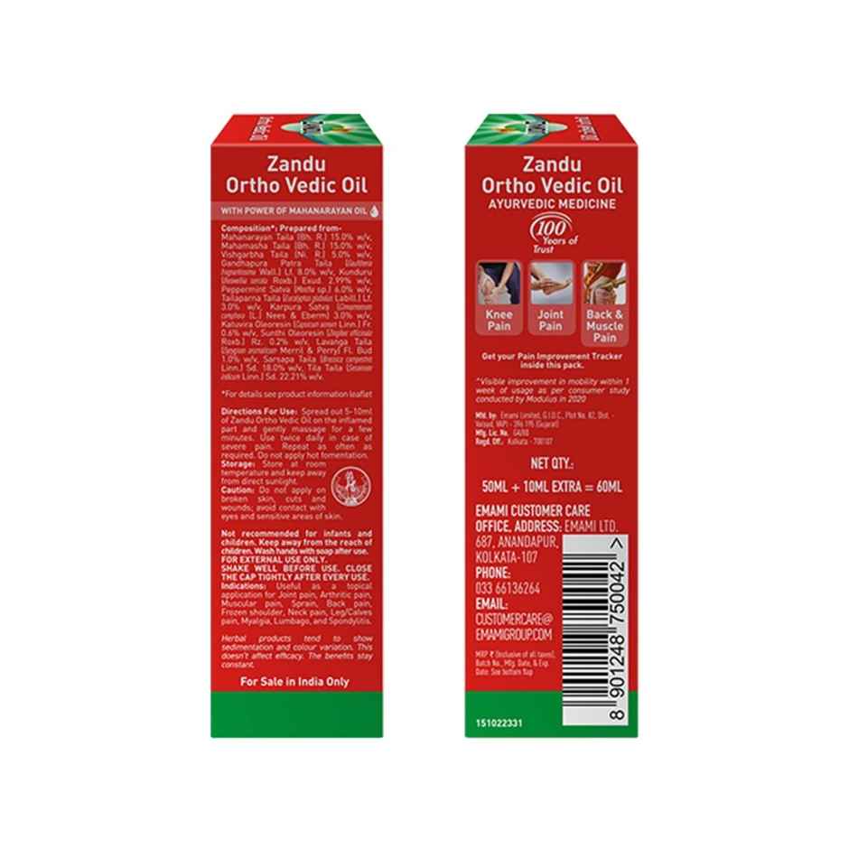 Zandu Ortho Vedic Knee & Joint Pain Oil 60mL