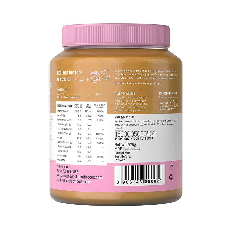 The Whole Truth Unsweetened Peanut Butter