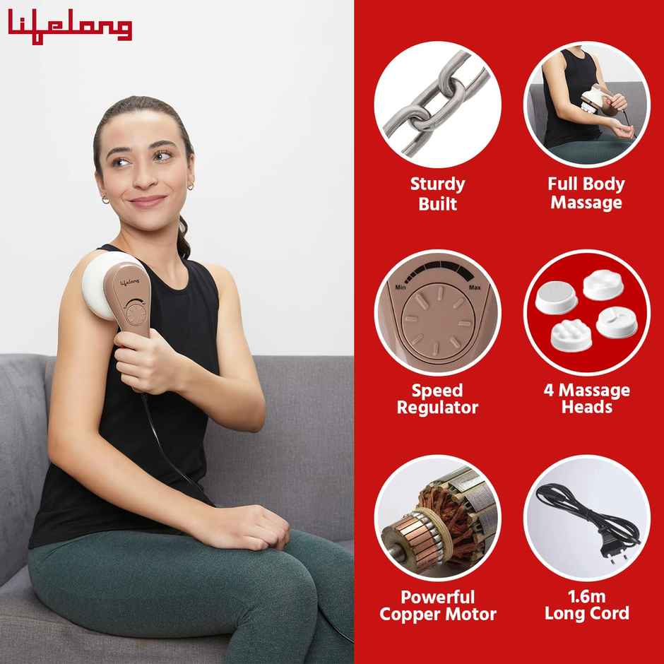 Lifelong Llm270 Head and Body Massager - Full Body Pain Relief | Deep Tissue Massager