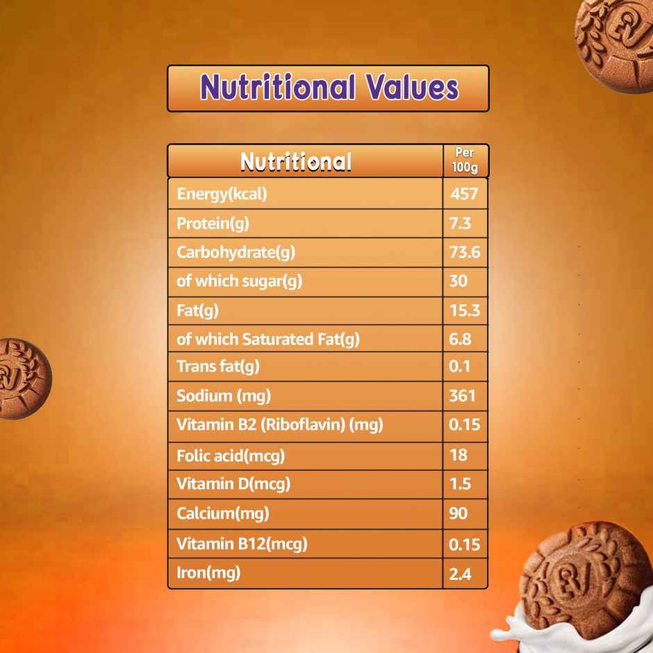 Cadbury Bournvita Biscuits - Tiffin (With 9 Flow Packs)