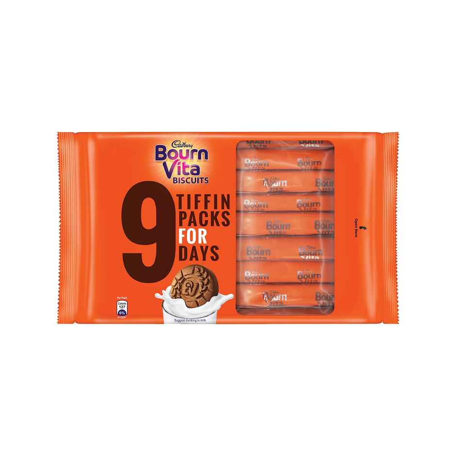 Cadbury Bournvita Biscuits - Tiffin (With 9 Flow Packs)