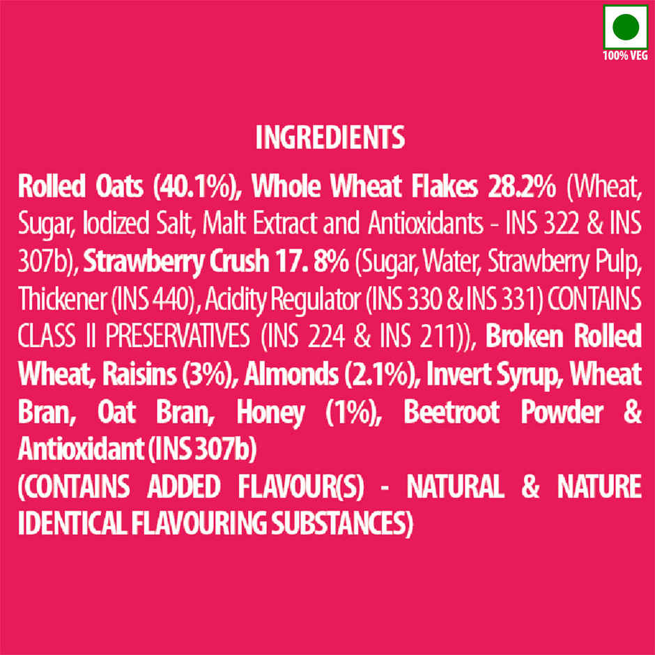 Bagrrys Fruit N Fibre Muesli - Strawberry