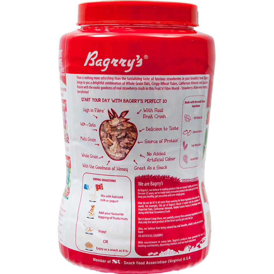 Bagrrys Fruit N Fibre Muesli - Strawberry