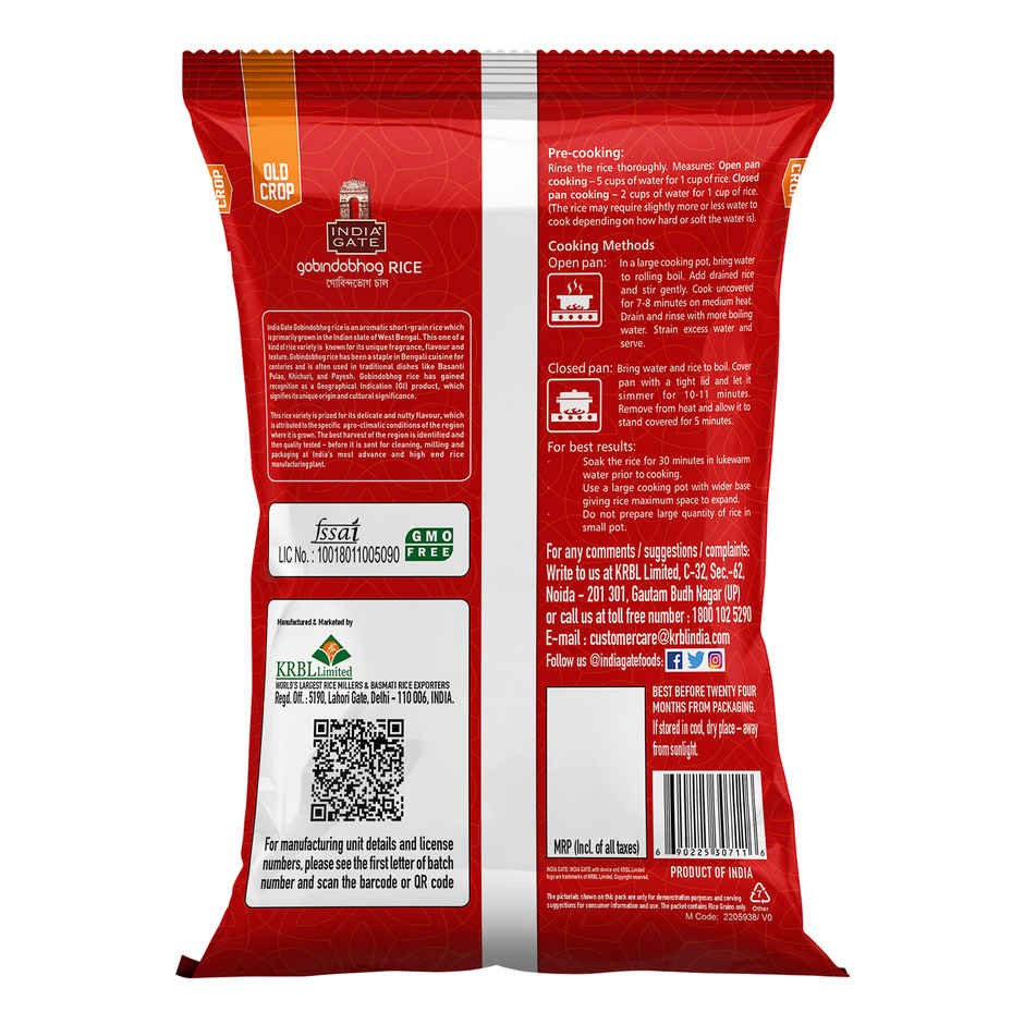 India Gate Raw And Aged Govindobhog Rice