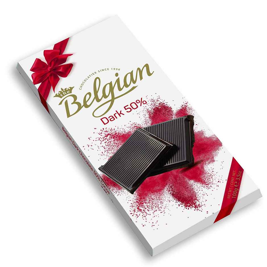 The Belgian Bar Dark Chocolate 50% 