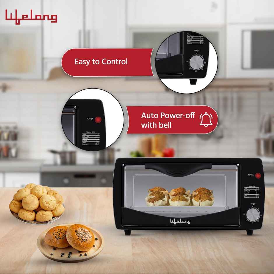 Lifelong Llot09 9 L Electric Oven - 1100 W | Auto Shut Off