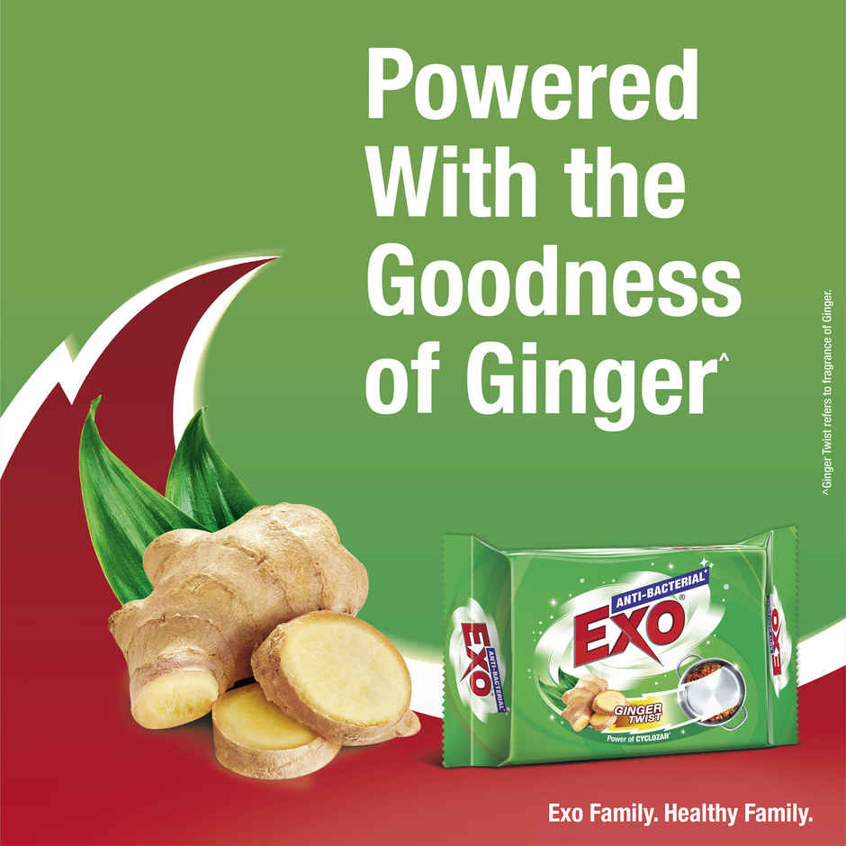 Exo Anti-Bacterial Dishwash Bar | Ginger with Power of Bio-Enzymes