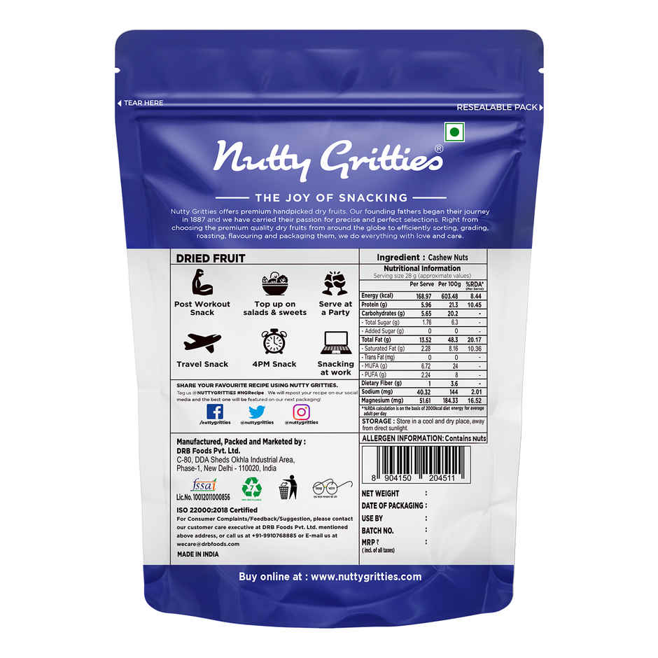 Nutty Gritties Jumbo Cashew