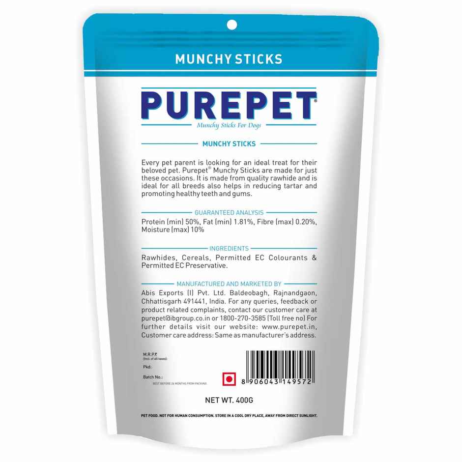 Purepet Munchy Sticks, Chicken Flavour, Dog Treats