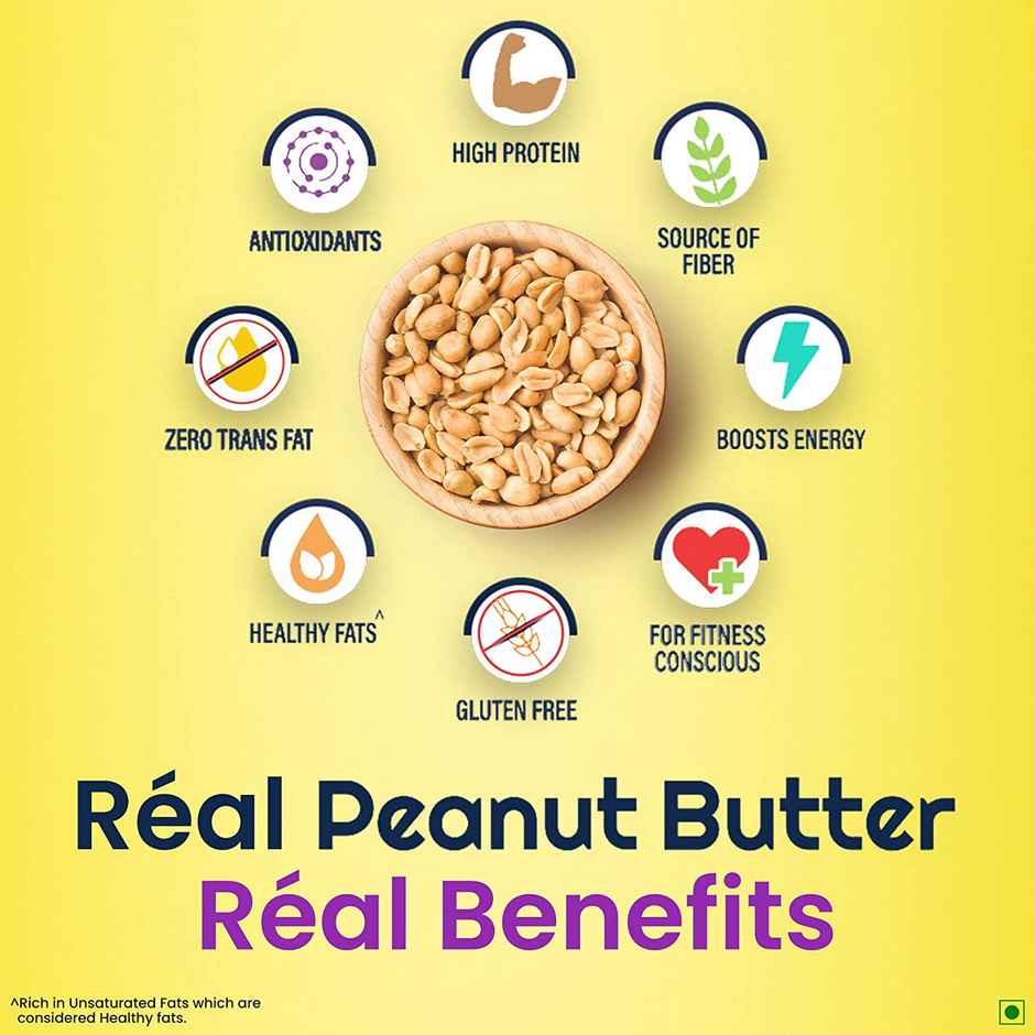 Real Truly Natural Peanut Butter -Crunchy| No added Sugar, Salt & Oil