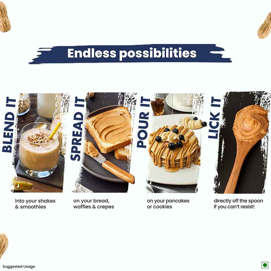 Real Truly Natural Peanut Butter -Crunchy| No added Sugar, Salt & Oil