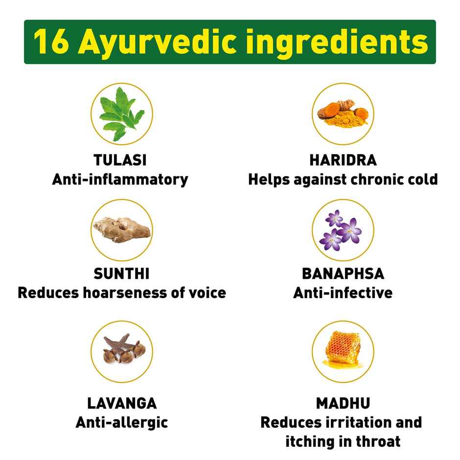 Zandu Ayurvedic Cough Syrup | Get Relief from Dry & Wet Cough | Non-Drowsy Formula