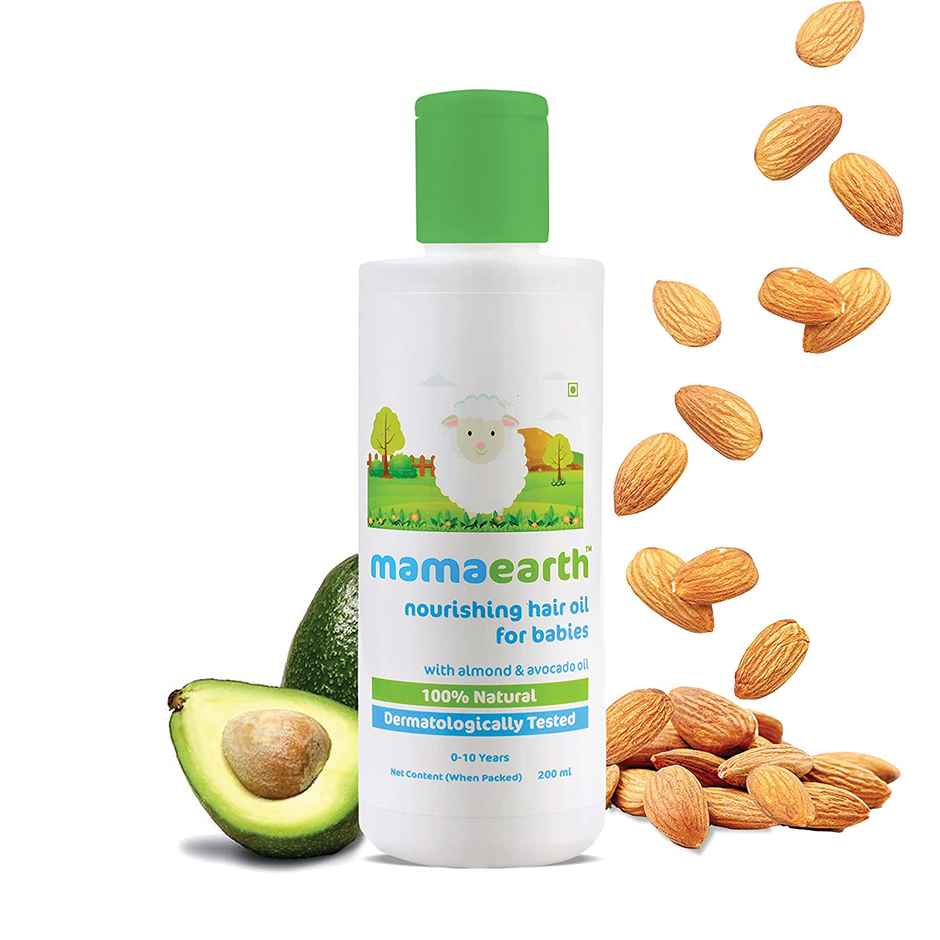 Mamaearth Nourishing Baby Hair Oil With Almond & Avocado Oil