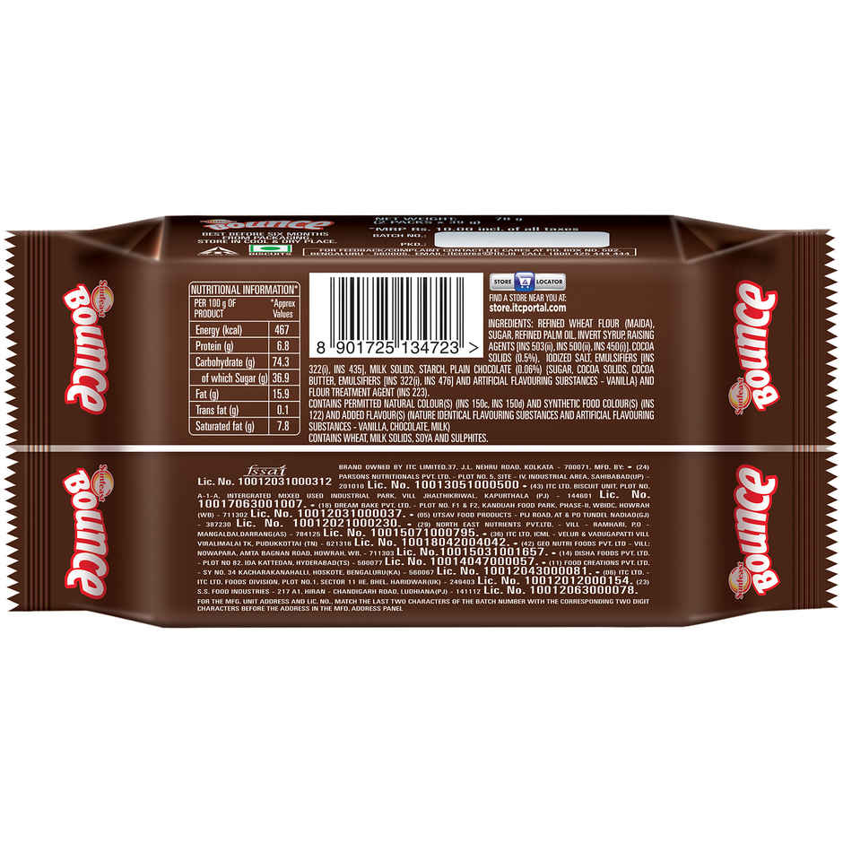 Sunfeast Bounce Choco Creme Biscuit