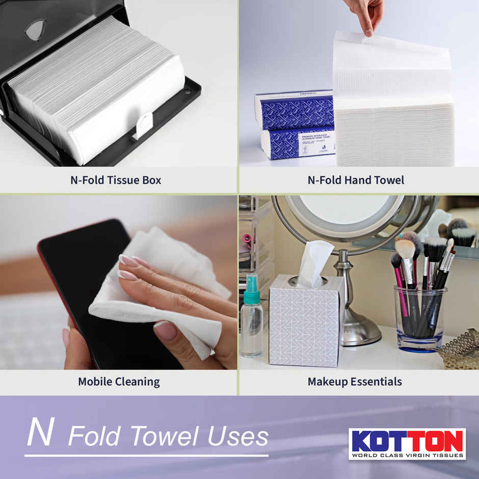 Kotton N Fold Towel Pouch - Pack of 1 - 200 Pulls